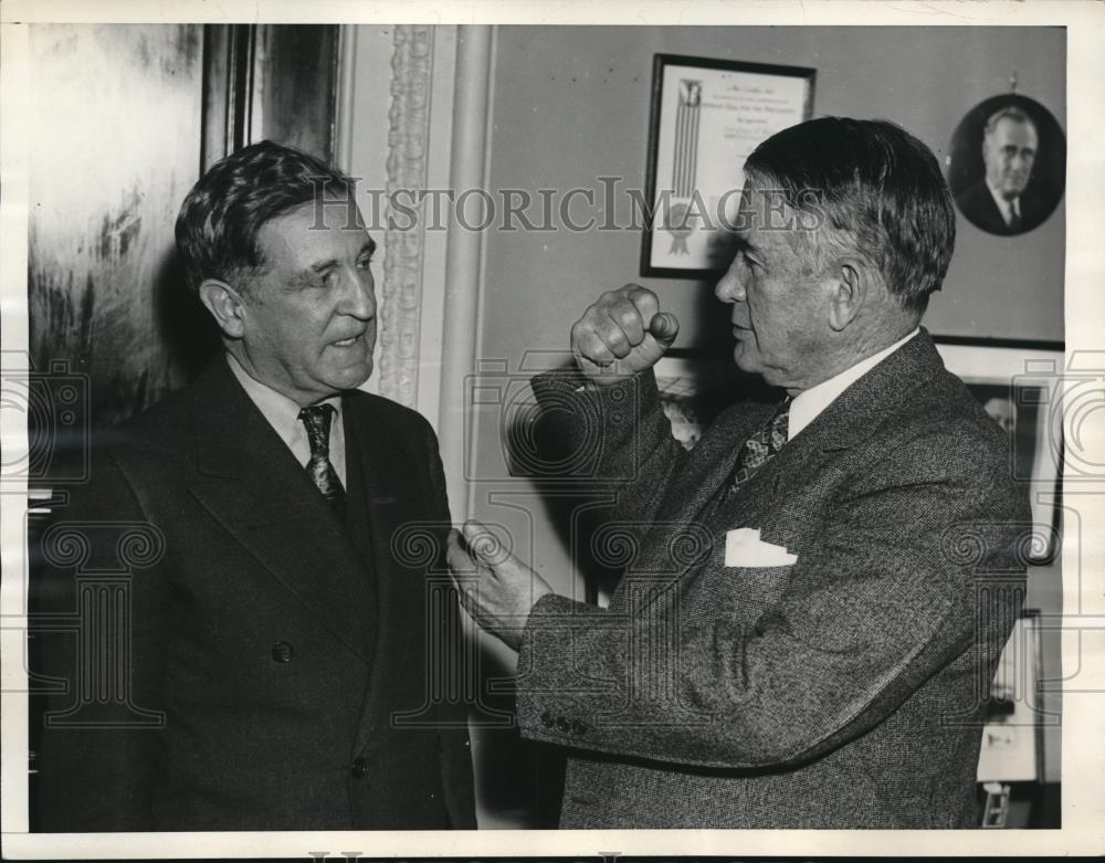 1938 Press Photo Washington, DC Alben Barkley with Sheridan Downey - Historic Images