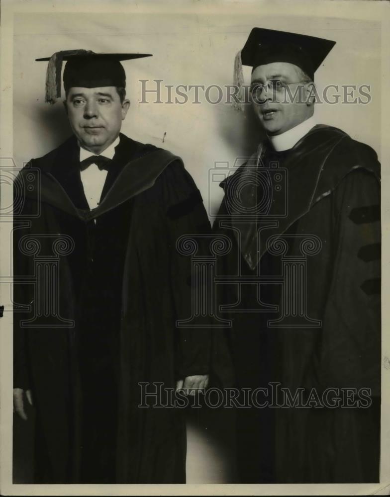 1931 Press Photo Governor Huey and Reverend Father Florence D. Sullivan - Historic Images