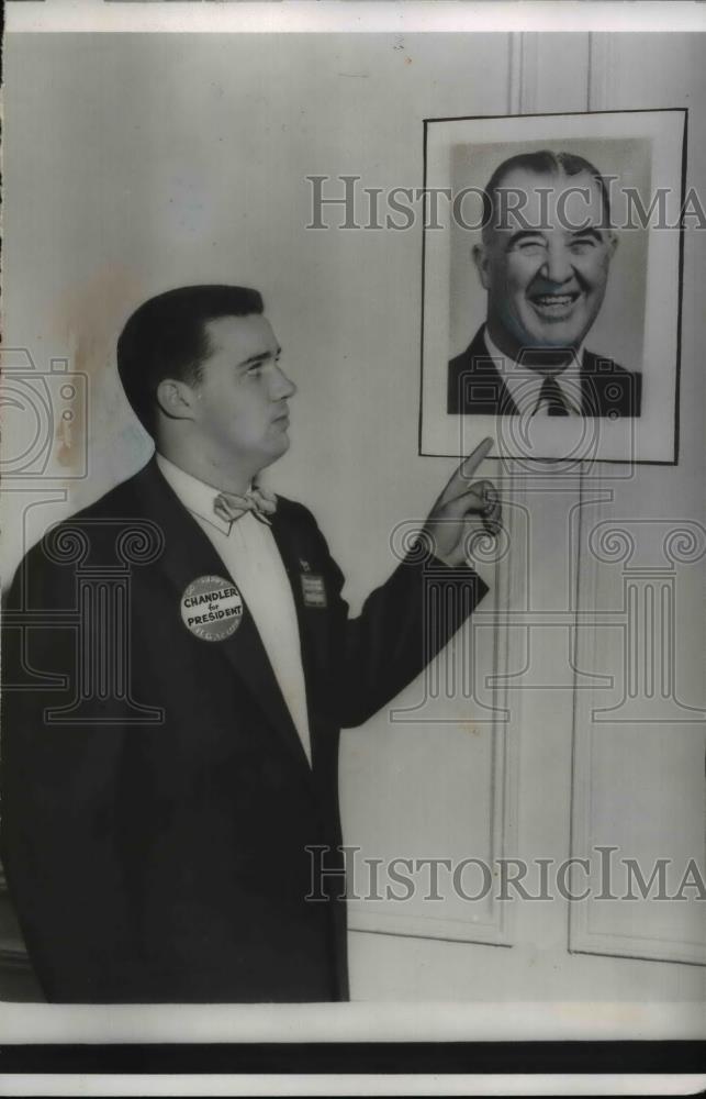 1956 Press Photo Jerry Ringo Youngest Delegate to Democratic National Convention - Historic Images