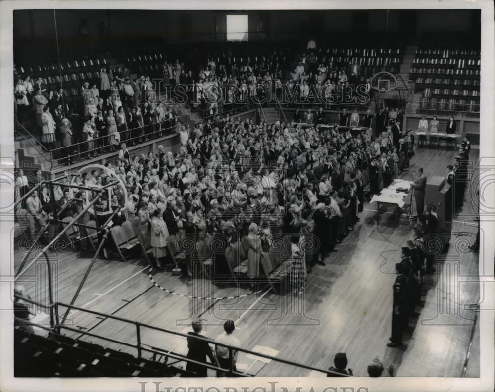 1956 Press Photo Sworn in Judges in Memorial Building in Independence, Mo - Historic Images