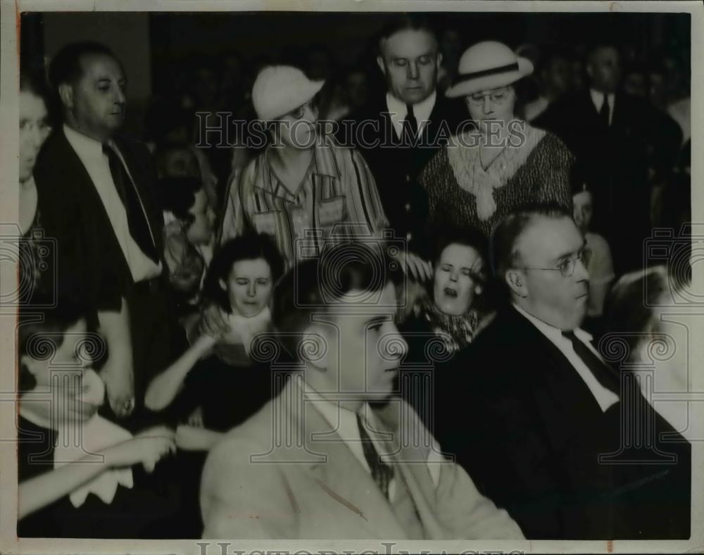 1935 Press Photo Courtroom for Killers of Howard Carter Dickinson Guilty Verdict - Historic Images