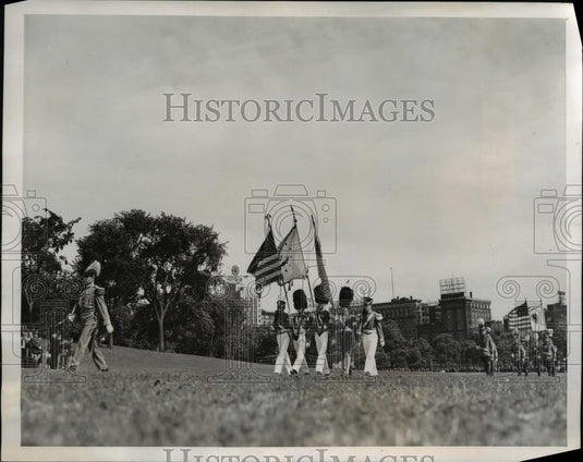 1939 Press Photo Ancients & Honorables Artillery Co paraded on Boston Commonere - Historic Images