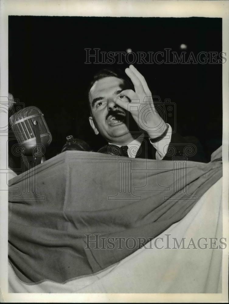 1941 Press Photo District Attorney Thomas E. Dewey Speaks at U.S.O. Rally New - Historic Images