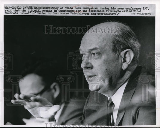 1964 Press Photo Secy State Dean Rusk at his news conference - Historic Images