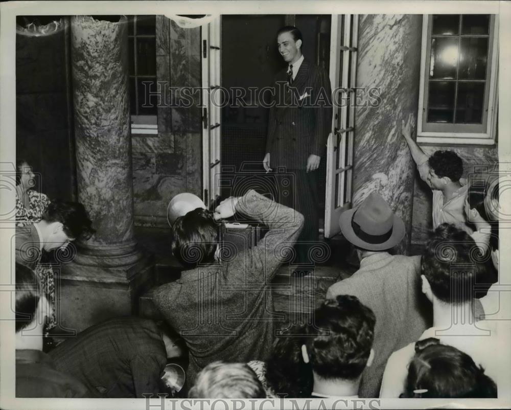 1938 Press Photo Franklin D. Roosevelt Jr. Brith of boy, Ethel Du Pont - Historic Images