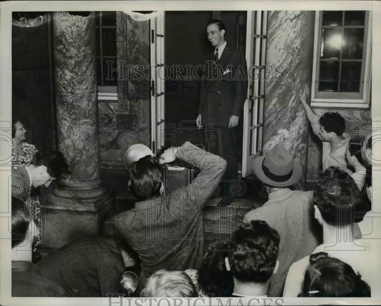 1938 Press Photo Franklin D. Roosevelt Jr. Brith of boy, Ethel Du Pont - Historic Images