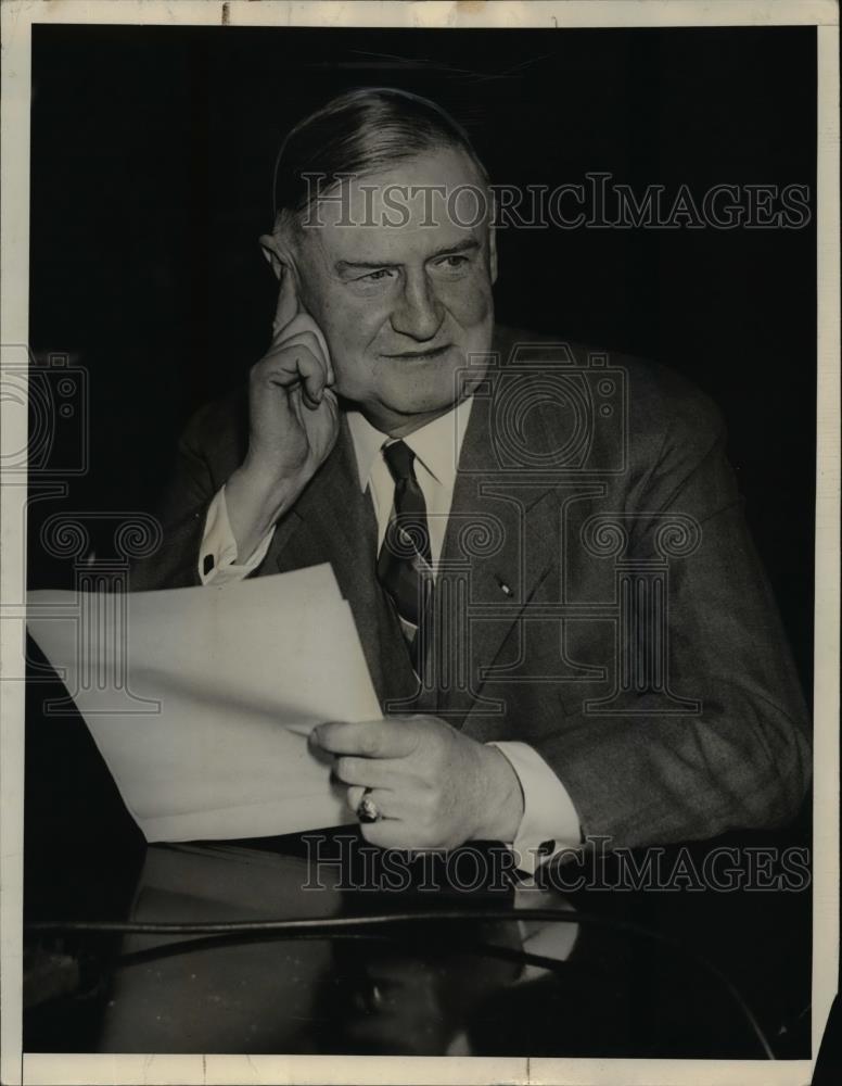 1938 Press Photo Gen. Robert E Wood, President of Sears Roebuck Co. testifies. - Historic Images