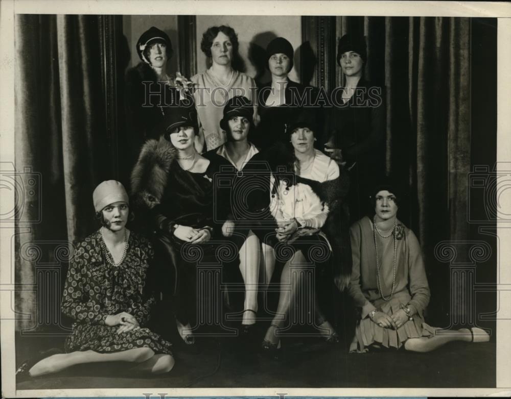 1927 Press Photo NYC Jr Auxillary Butterfly Ball, June Hess,Betty Hamilton - Historic Images