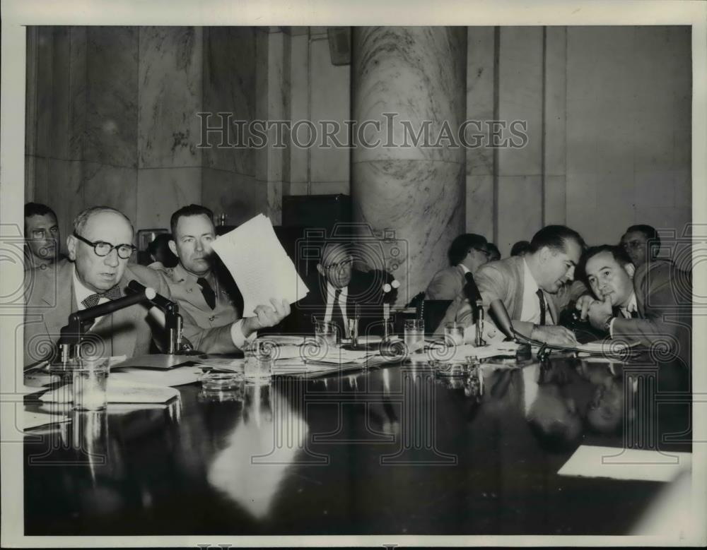 1954 Press Photo Army Special Counsel Joseph Welch Cross Examines Roy M. Conn - Historic Images