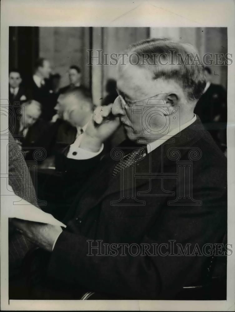 1939 Press Photo Former Sec of State Henry Stimson Testifies before Senate - Historic Images