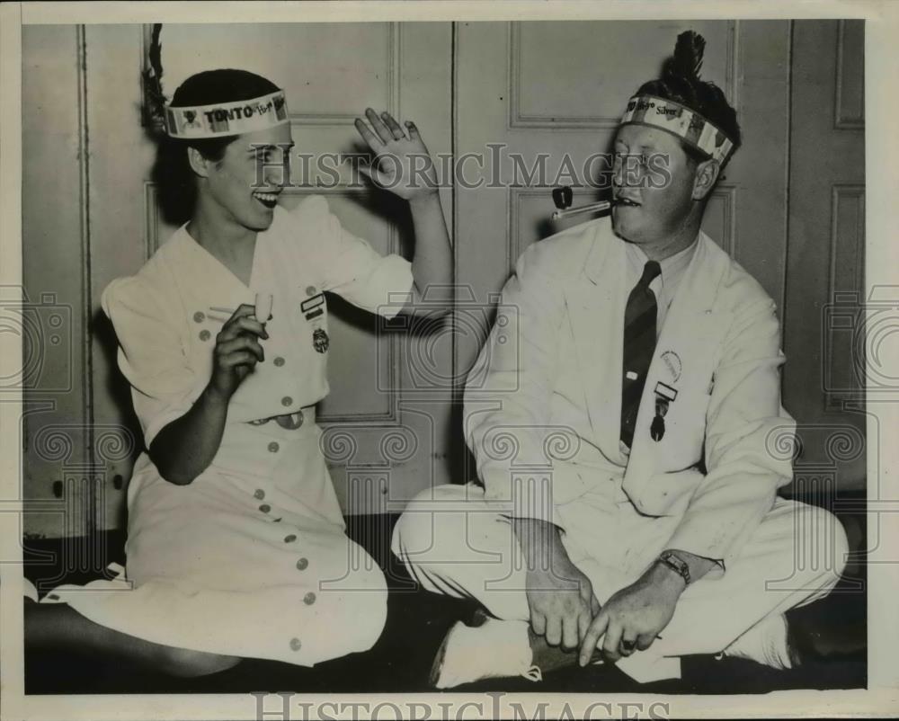 1939 Press Photo of Cecilia Bittner and Allen Moore at the California - Historic Images