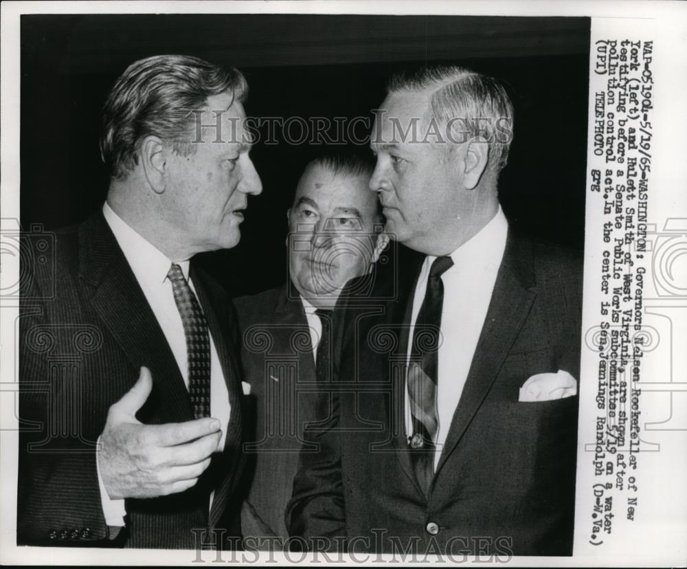 1965 Press Photo Washington, Nelsen Rockefeller, New York And Hulett Smith. - Historic Images