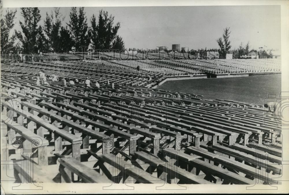 1962 Press Photo Miami Fla stands for arean for boxing matches constructed - Historic Images