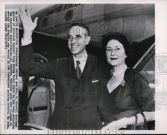 1951 Press Photo New York Governor W. Averell Harriman & Wife - Historic Images