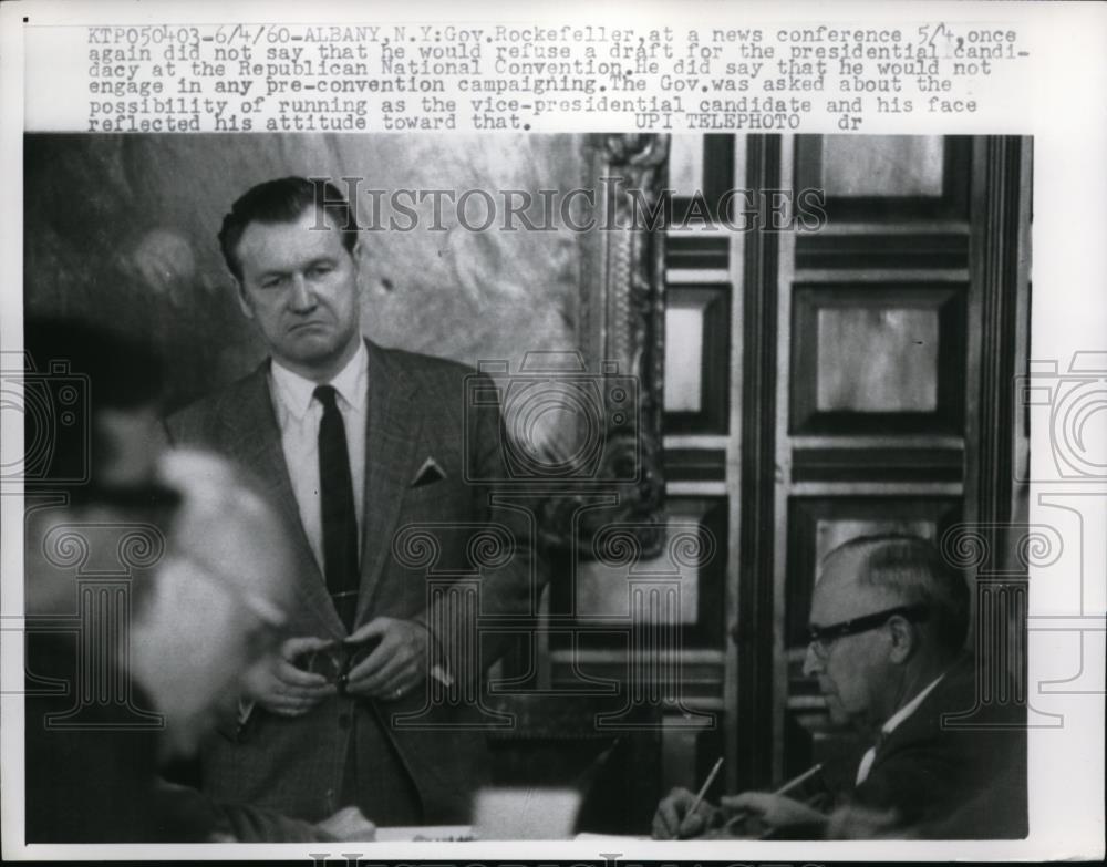 1960 Press Photo Gov. Rockefeller At News Conference - nee49517 - Historic Images