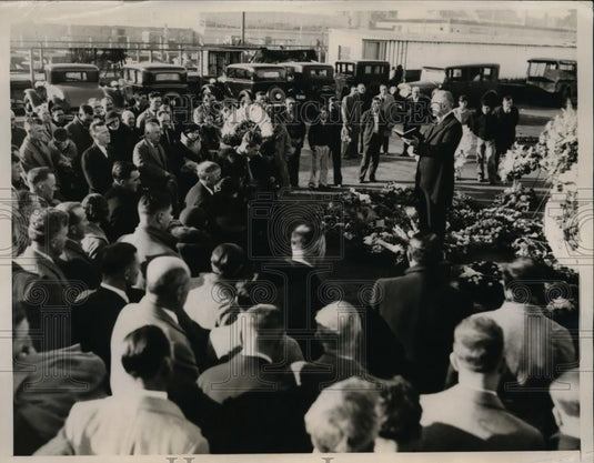 1935 Press Photo funeral cortege San Francisco waterfront - Historic Images