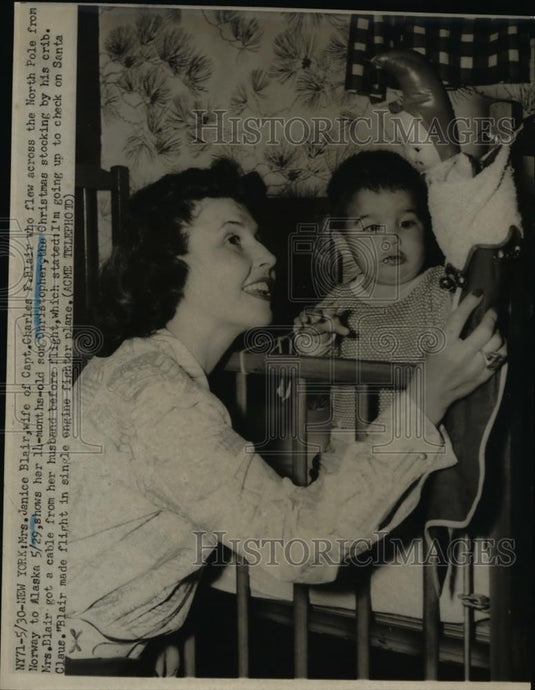 1951 Press Photo of Mrs. Janice Blair wife of Charles F. Blair. - nee47483 - Historic Images