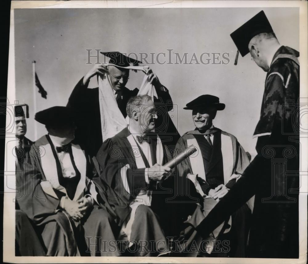 1944 Press Photo President Franklin Roosevelt Honorary Degree McGill University - Historic Images