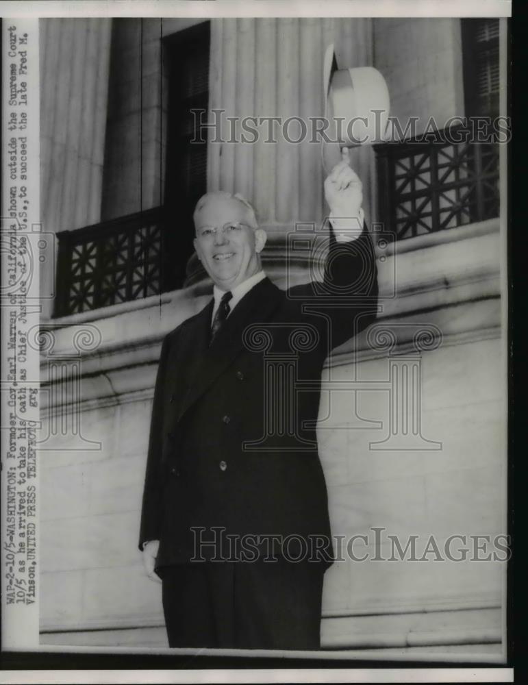 1953 Press Photo Washington Former Governor Earl Warren of California. - Historic Images