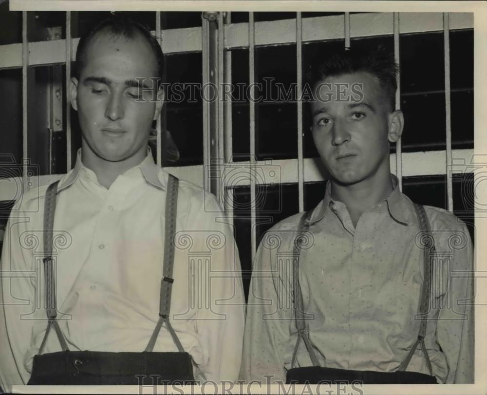 1939 Press Photo Mail Train Robbery Suspects Gerald Montague, Walter Smith - Historic Images