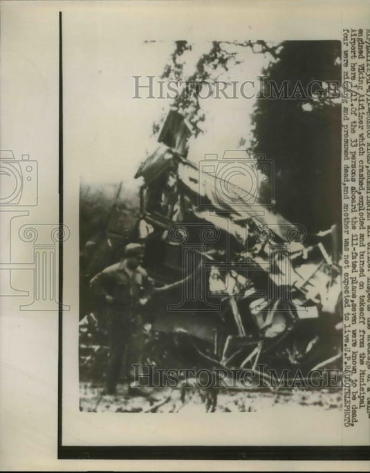 1957 Press Photo Buenos Aires Crash site of Viking Airliner - Historic Images