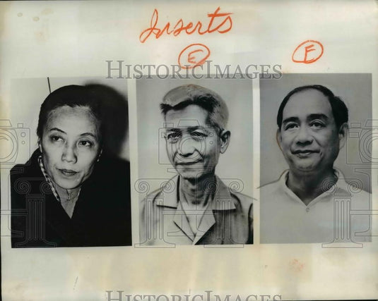 1969 Press Photo Tokyo Japan, S. Viet Nam leaders, Mrs N. Binh, C. Bon,Luu Phuoc - Historic Images
