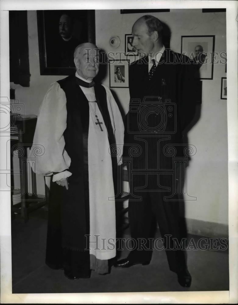 1942 Press Photo Lord Halifax, Rev James Edward Freeman at Ceremonies - Historic Images