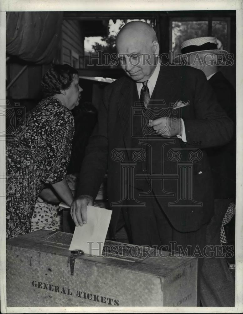 1938 Press Photo Gov Frank Merriman Republician Gubernatoral candidate - Historic Images