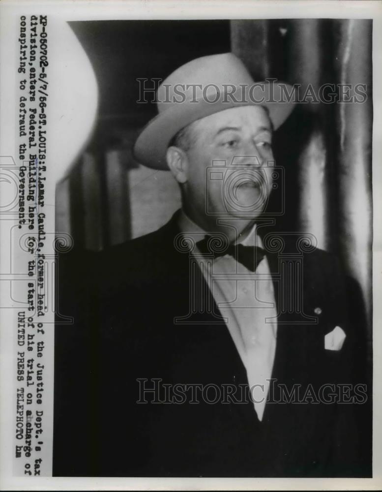 1956 Press Photo of T. Lamar Caudle former head of the Justice Dept. Tax Div. - Historic Images