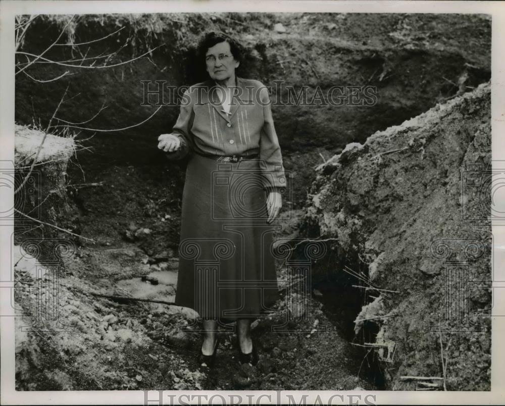 1951 Press Photo Mrs. Lillian S. Baggett Soil Ashland, KY - Historic Images