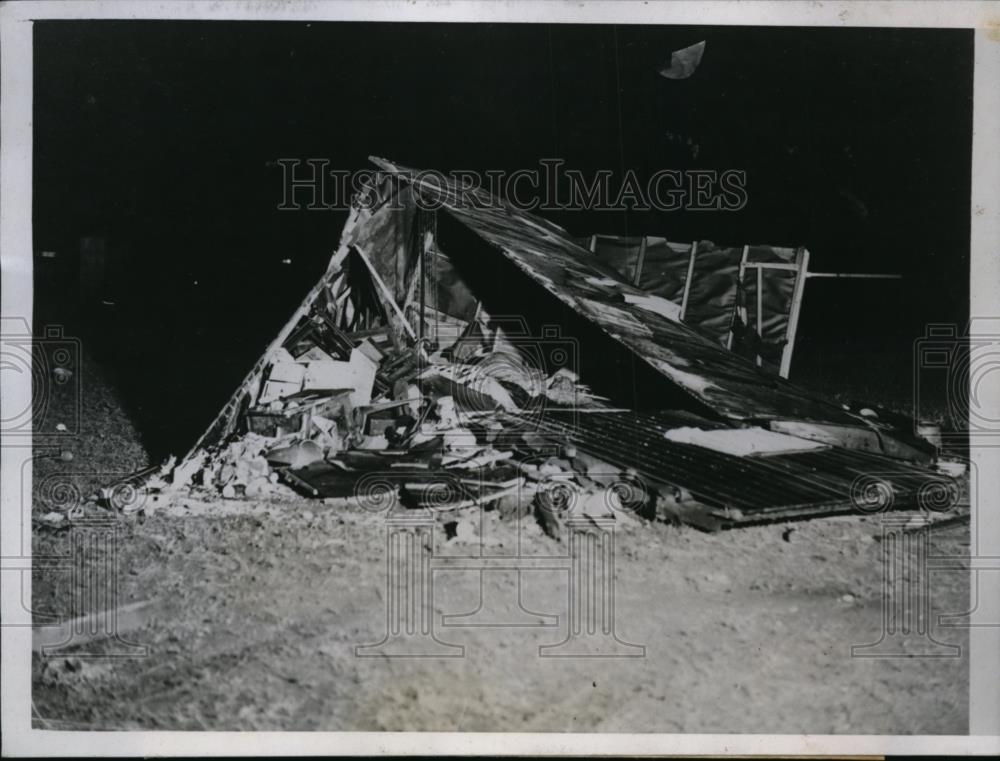 1935 Press Photo Fort Peck Dam Town in Montana Hit by Tornado &amp; Floods 1 Dead - Historic Images