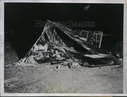 1935 Press Photo Fort Peck Dam Town in Montana Hit by Tornado & Floods 1 Dead - Historic Images