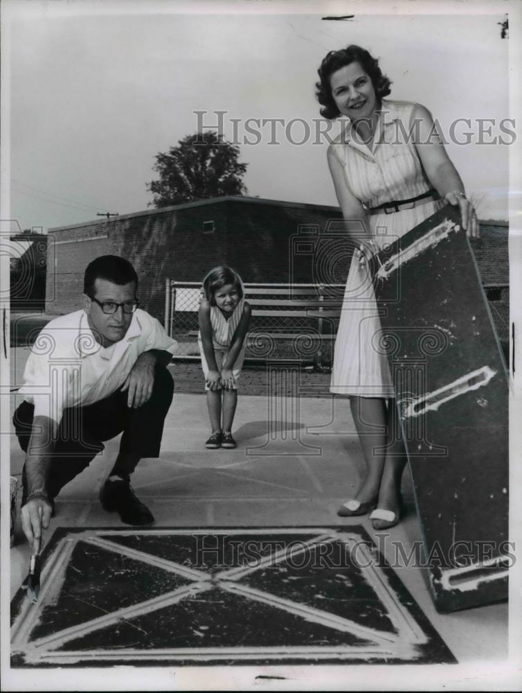 1961 Press Photo Harold Klarreich, Mrs. Nicholas Grasso & Laura Bopp at School - Historic Images