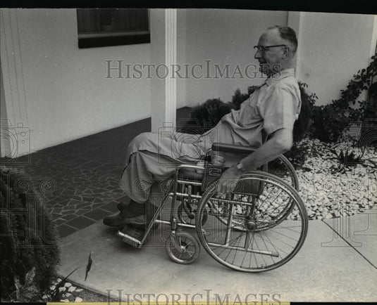 1966 Press Photo Clearwater Fla C.H. Fredlun's home is wheel chair accessible - Historic Images