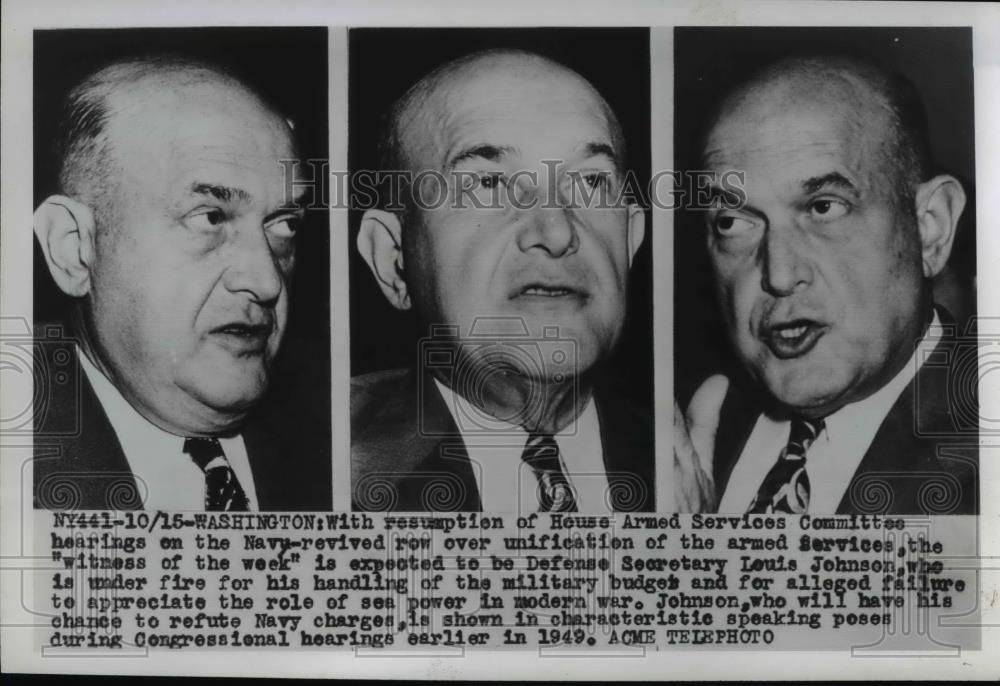 1949 Press Photo Washington House Armed Services Committee hearings on Navy. - Historic Images