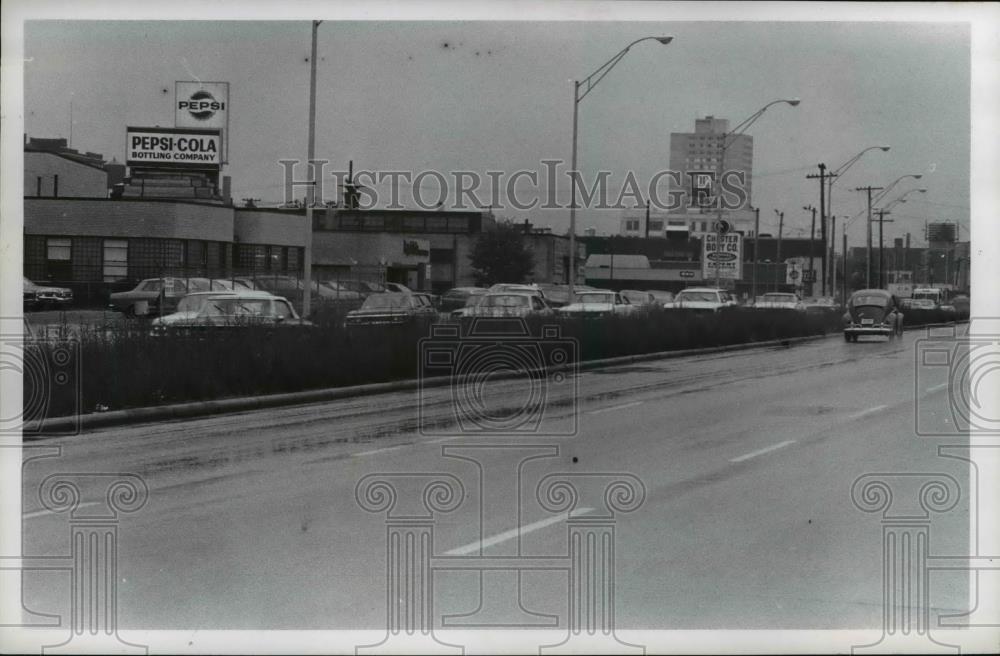 1971 Press Photo City Street - Historic Images