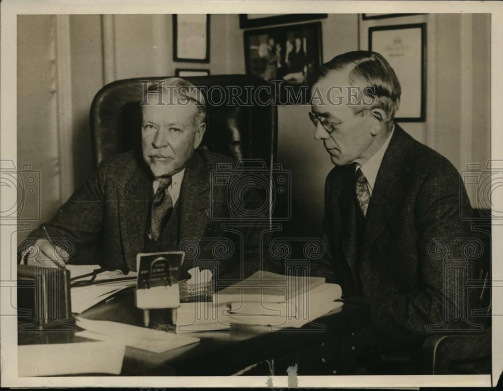 1930 Press Photo New York Health Commissioner Mathiss Nicoll Jr., Paul B. Brooks - Historic Images