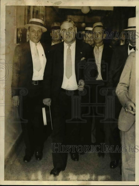 1934 Press Photo L.F. Corn & William J. Spang Of Iron, Steel & Tin Workers - Historic Images
