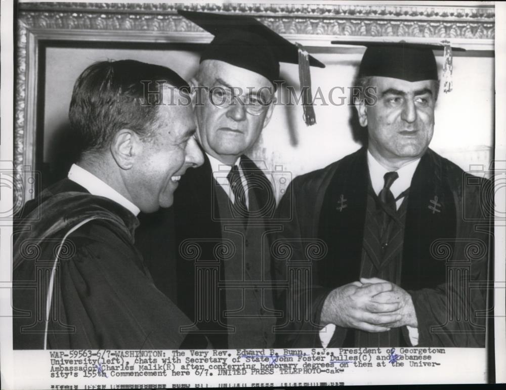 1954 Press Photo Washington-Rev Edward B. Bunn, S.J. President of Georgetown - Historic Images