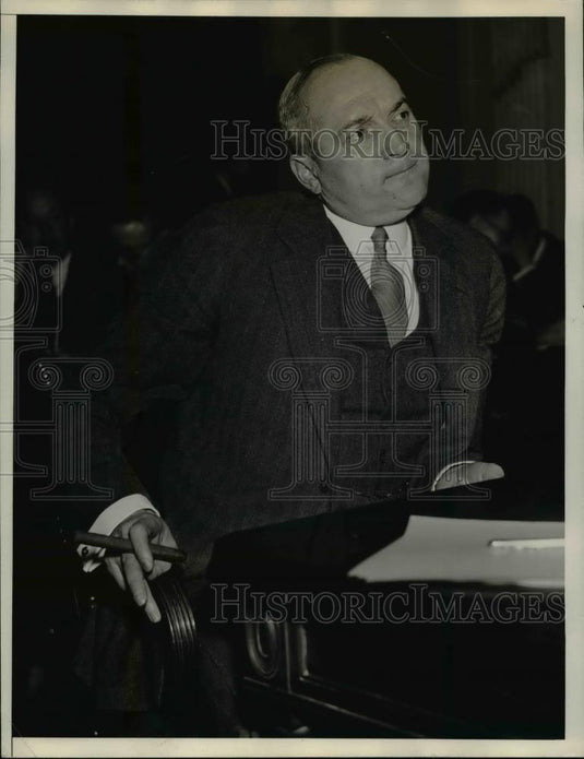 1934 Press Photo W.D. Schaffer Testifying Before The Senate Airmail Hearing - Historic Images