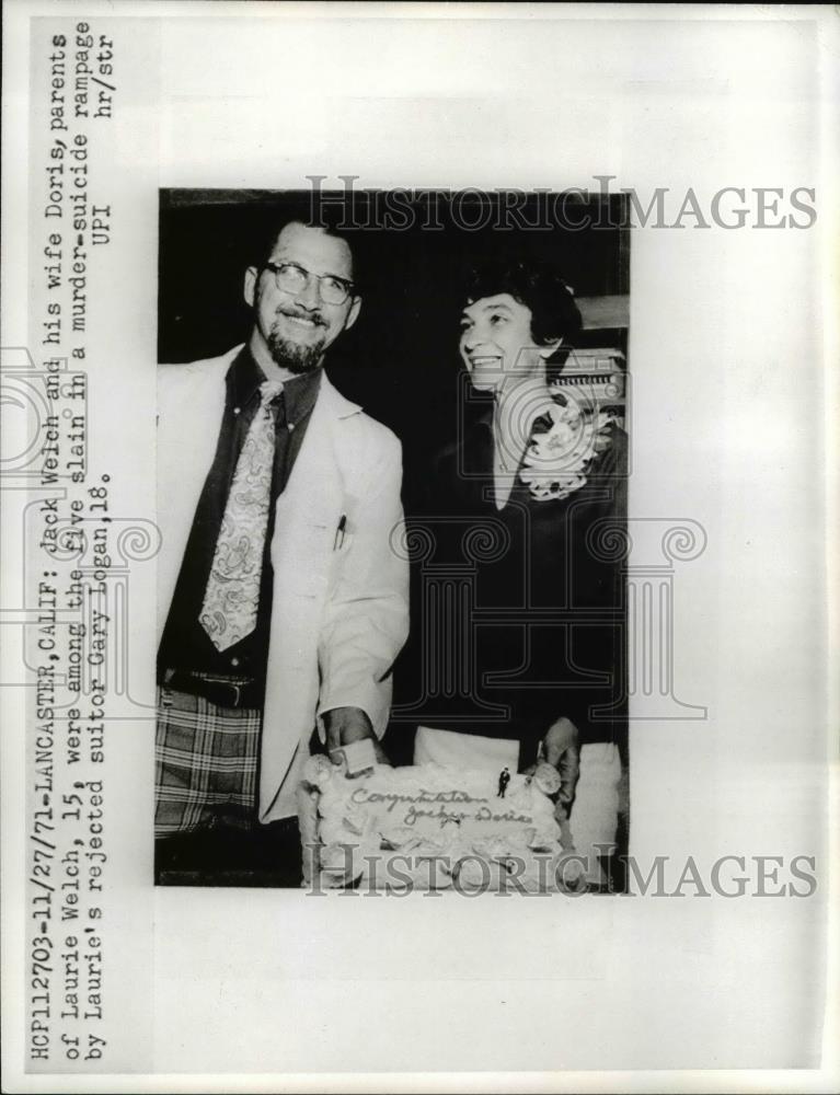 1971 Press Photo Jack Welsh, Wife Doris Slain in Murder-Suicide by Gary Logan - Historic Images