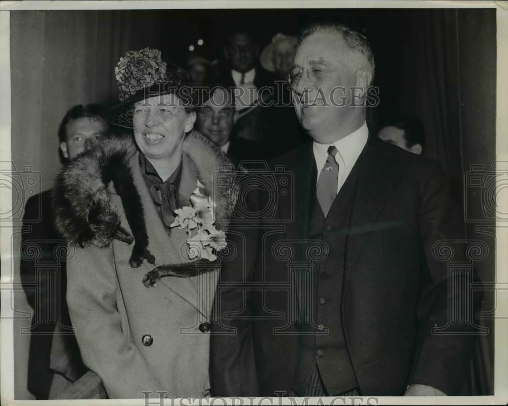 1940 Press Photo President Roosevelt and Wife at St Thomas&#39; Episcopal Church - Historic Images