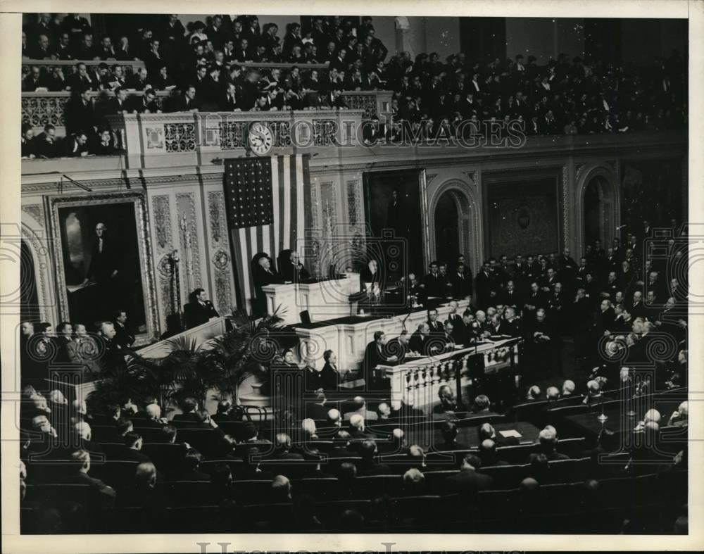 1936 Press Photo View as President Roosevelt delivered message to Congress. - Historic Images