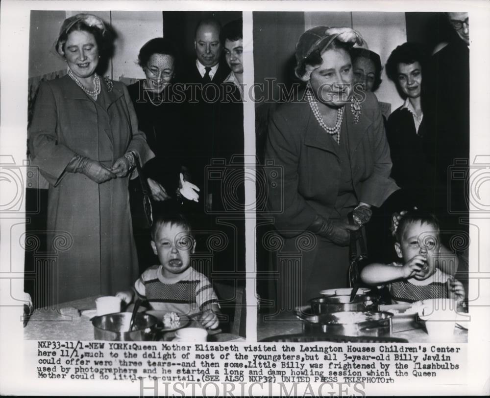 1954 Press Photo Queen Mother Elizabeth Visits Lexington Houses Childrens Center - Historic Images