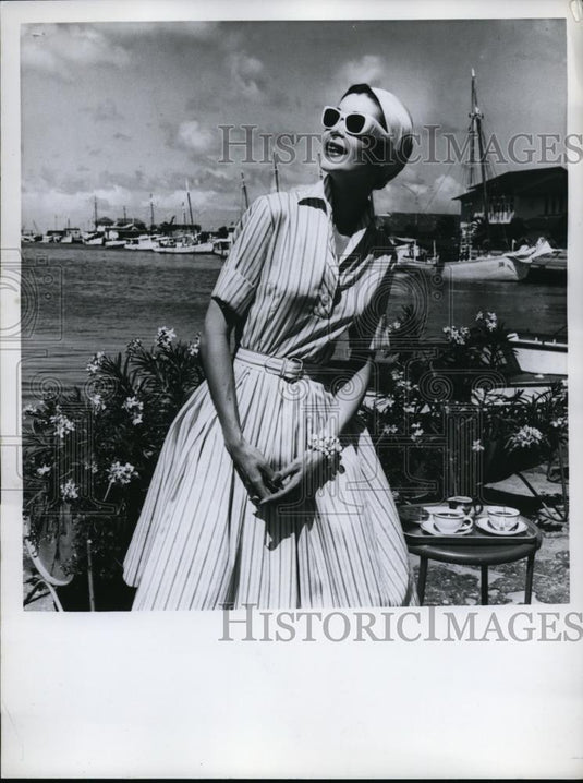 1960 Press Photo Summer Dress. - Historic Images