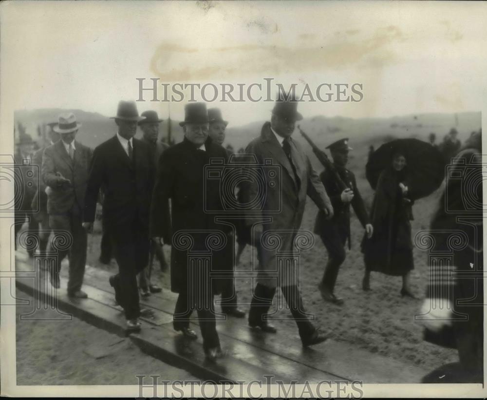 1931 Press Photo President Herbert Hoover &amp; Governor Pollard - Historic Images