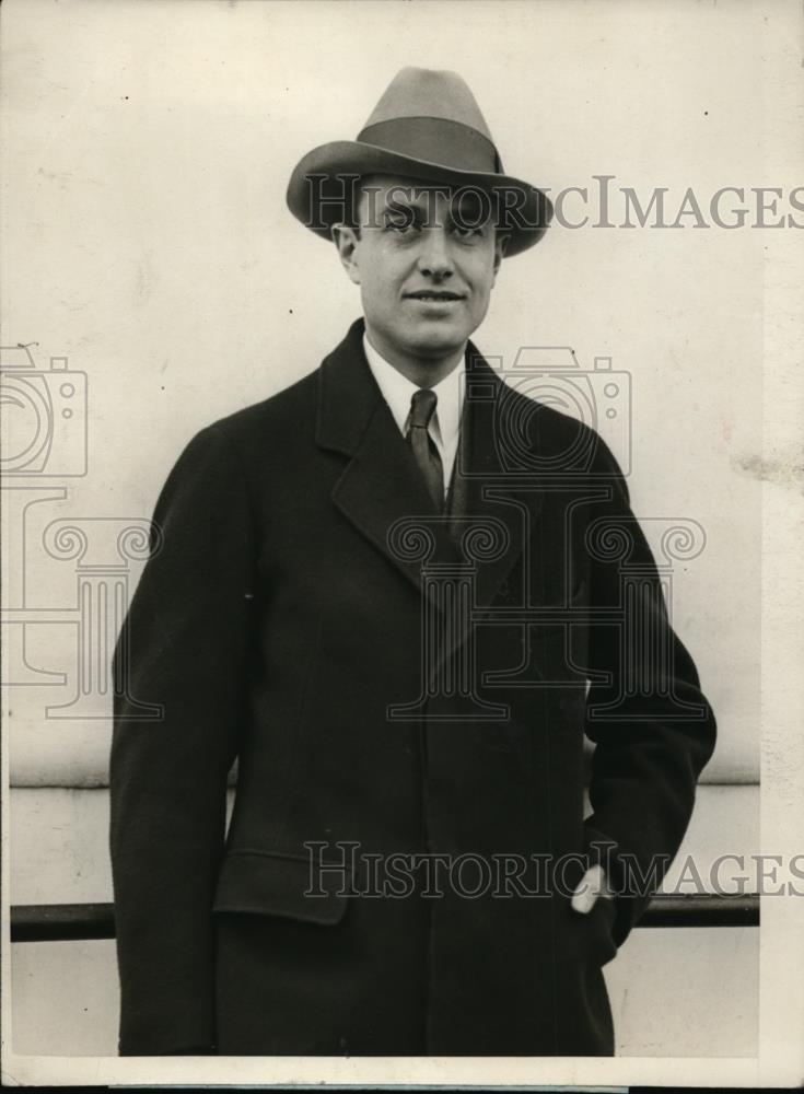 1925 Press Photo William A Harriman US financier home from Europe tour - Historic Images