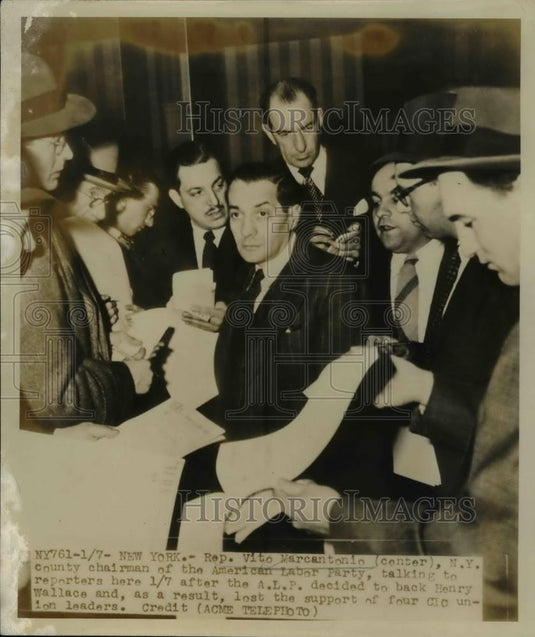 1948 Press Photo Rep. Vito Marcantonio American Labor Party New York - Historic Images