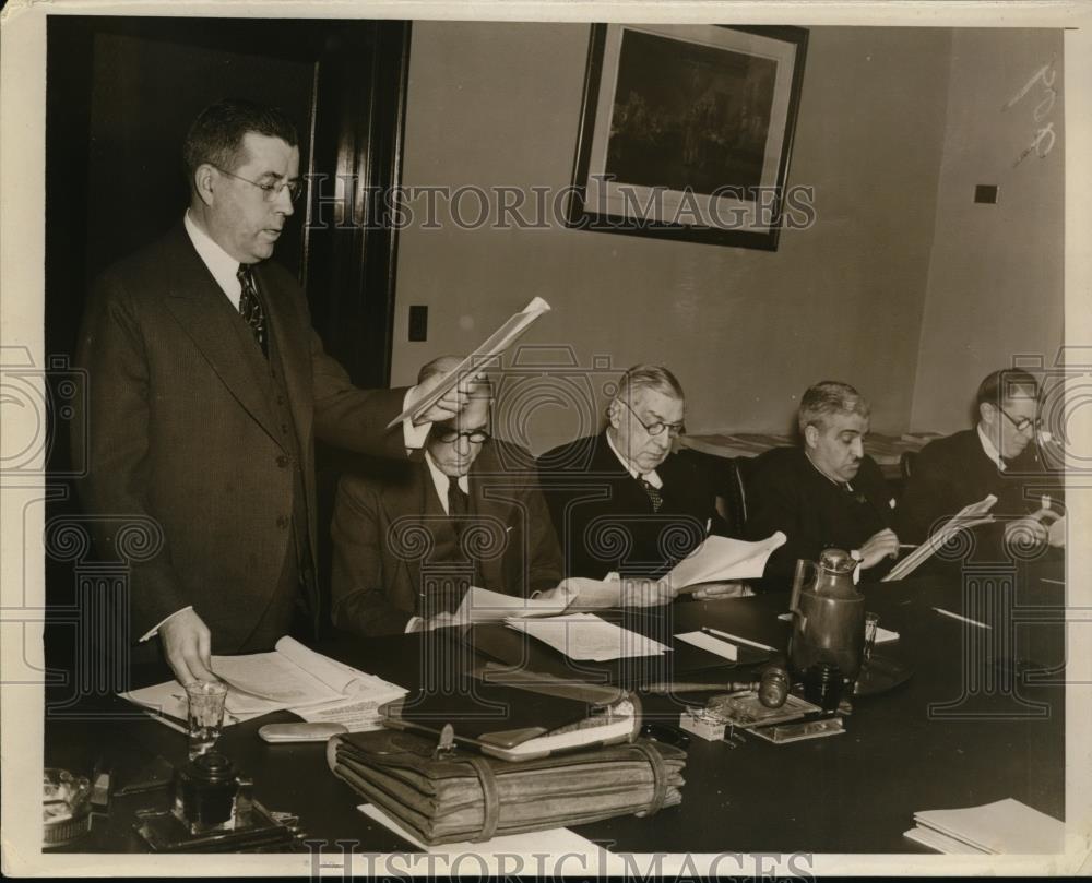 1938 Press Photo R.E. McMath Annual Meeting Bethlehem Steel Corporation - Historic Images