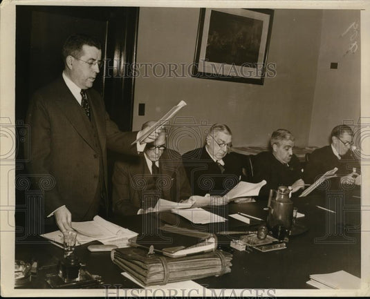 1938 Press Photo R.E. McMath Annual Meeting Bethlehem Steel Corporation - Historic Images